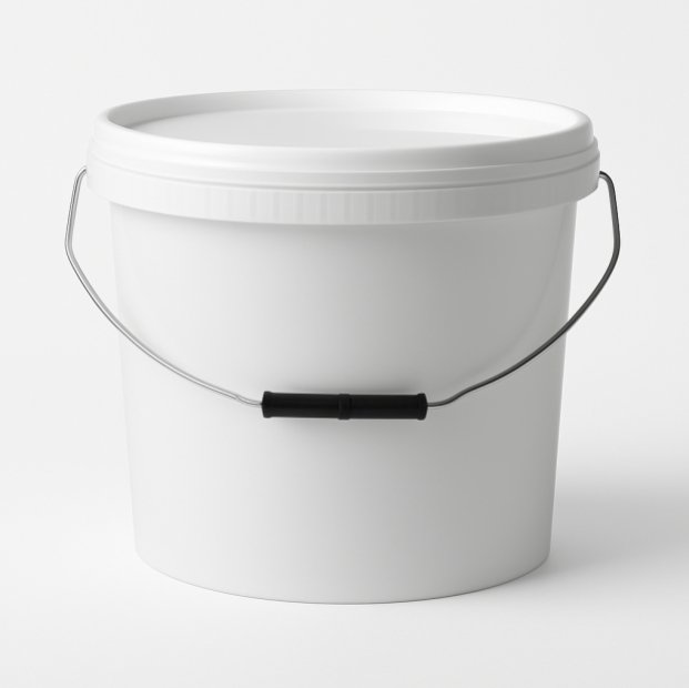 PP KBELÍK 16 l KULATÝ BÍLO/BÍLÝ VÍKO S POJISTKOU