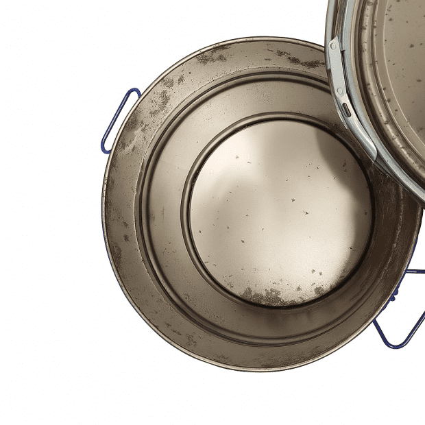 PLECHOVÝ SUD 30 L RAL5010/SUROVÝ OV+PÁKA 365/395x320 MM STOPY RZI A PROMÁČKNUTÍ(3)