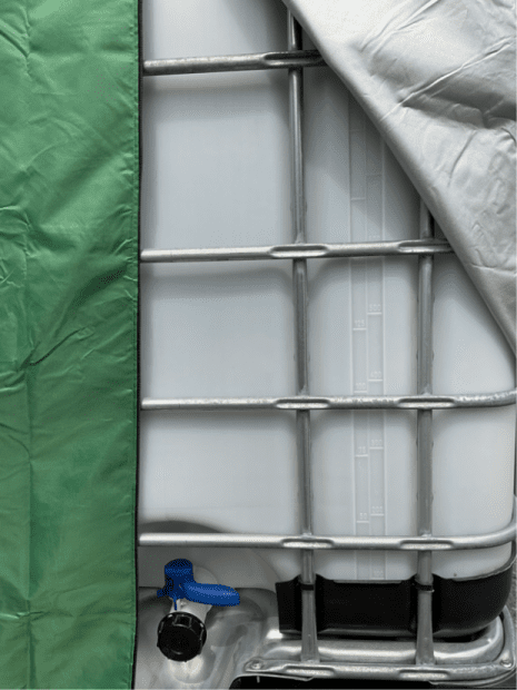 Ochranný kryt IBC kontejneru 600 l zelený UV ochrana(3)