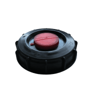 HORNÍ ŠROUBOVACÍ VÍKO DN 150 MM ČERNÉ S ODVZDUŠNĚNÍM