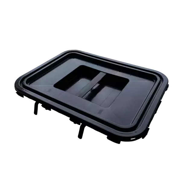 PP REC NÁDOBA 60 L ČERNÁ UN 3H2//S KÓNICKÁ 400 X 300 X 670 MM VČETNĚ ČERNÉHO VÍKA S ÚCHOPEM (2)