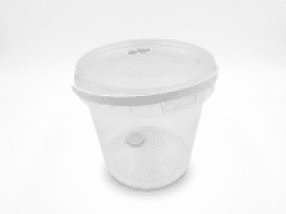 PP KBELÍK 3,6L KULATÝ S POJISTKOU VČ. VÍKA TRANSPARENTNÍ/1000KS PALETA