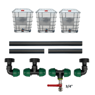 PROFI PROPOJENÍ  3 IBC NÁDRŽÍ + 3/4" ZAHRADNÍ KOHOUT 