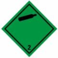 ADR NÁLEPKA SAMOLEPÍCÍ - TŘÍDA 2.2 NEHOŘLAVÉ, NETOXICKÉ PLYNY Č. 2 - ČERNÁ LAHEV
