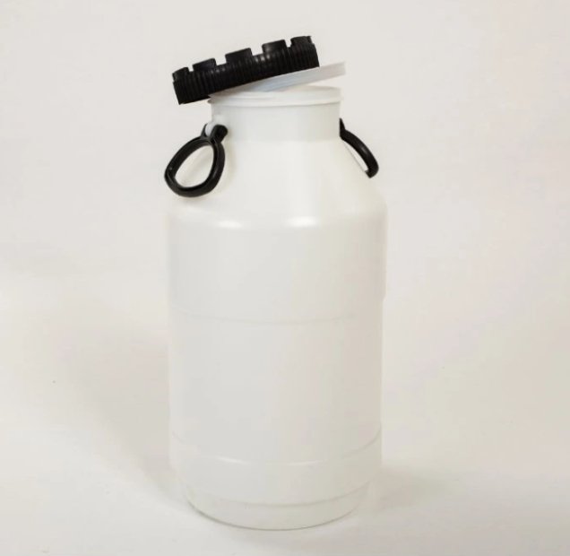 PE  BAREL 50 L ŠIROKOHRDLÝ NATUR DRŽADLA + ŠROUBOVACÍ UZÁVĚR, MEZIVÍČKO PRŮMĚR 197mm 355x700mm(2)