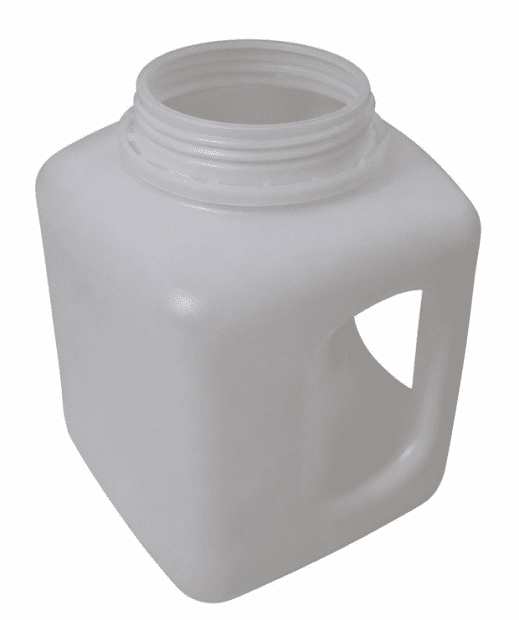 311-83981 HDPE DÓZA 2,3 L NATUR HRANATÁ S UCHEM, BEZ UZÁVĚRU