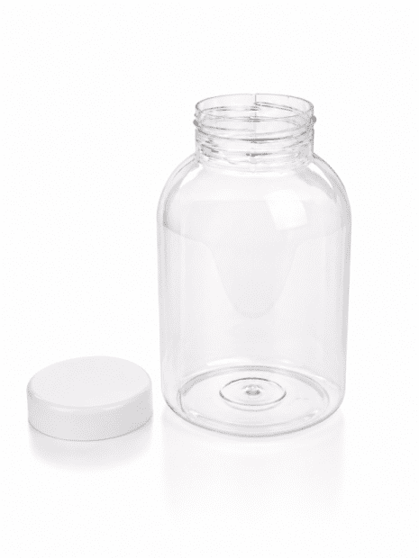 DÓZA 1100 ML ČIRÁ 55/100 x 160 MM VČETNĚ ŠROUBOVACÍHO VÍČKA BÍLÉHO(2)