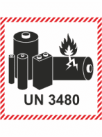 ADR NÁLEPKA SAMOLEPÍCÍ - ZNAČKA PRO LITHIUM-IONTOVÉ BATERIE (10 X 10CM) - UN 3480  OZN. 293480100