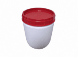 PLASTOVÝ SUD CURTEC 34L UN BÍLO/ČERVENÝ  ŠROUBOVACÍ VÍKO