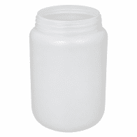 376-70543 HDPE DÓZA 750 ML NATUR KULATÁ ŠIROKOHRDLÁ, BEZ UZÁVĚRU