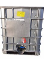 IBC KONTEJNER 1000L SCH EX UN ANTISTATICKÝ REPASOVANÝ/VYMYTÝ KOVOVÁ PALETA 150/50 HRUBÝ ZÁVIT