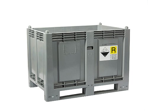 PLASTOVÝ PŘEPRAVNÍ BOX ROZM. 1200 X 800 X 850 MM, 2 LIŽINY, ATX GREY