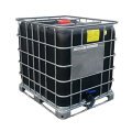 IBC KONTEJNER 1000L SCHÜTZ UN EX REPASOVANÝ/VYMYTÝ KOV PALETA 150/80 MM HRUBÝ ZÁVIT ČERNÁ NÁDOBA