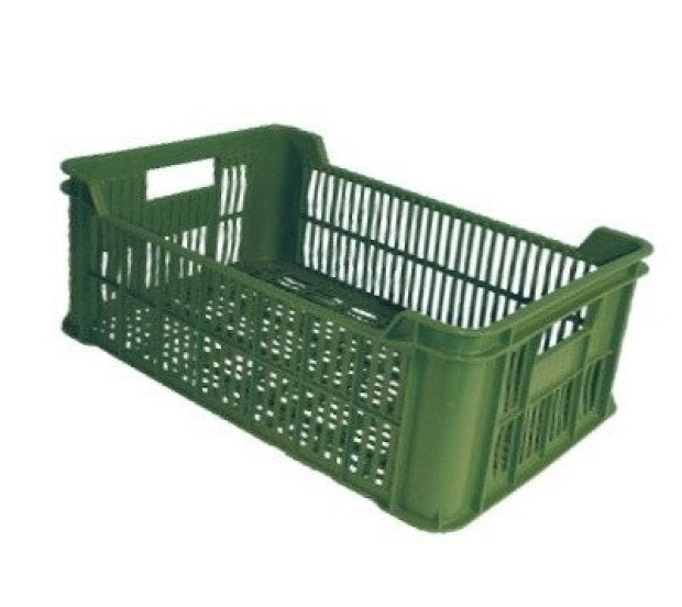 PLASTIC FRUIT AND VEGETABLE CONTAINER, RECYCLING 600 x 400 x 220 MM