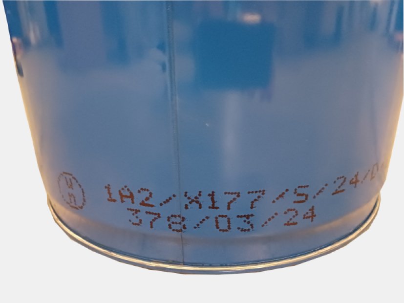 PLECHOVÝ SUD 100l KÓNICKÝ OV + PÁKA UN X177/S 0,6/0,5/0,5 400/372X945 mm RAL5010/SUROVÝ BEZ DRŽADEL(3)