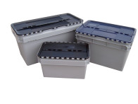 CONTAINER PLASTIC GRAY / BLUE 90 L WITHOUT UNI 703x313x363 MM TYPE 5106